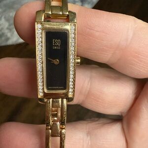 ESQ Swiss Gold and Black Women's Watch